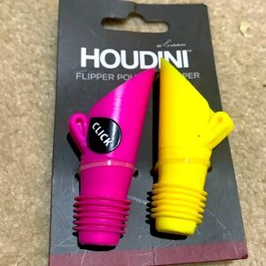 Houdini 2pk Wine Pourer/Stopper. NWT